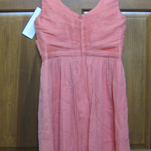 NWT J Crew 100% silk apricot dress - Picture 4 of 5